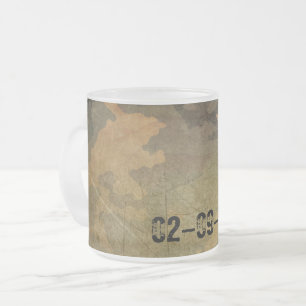 Tasse Givré Motif de camouflage vert vintage V2.0