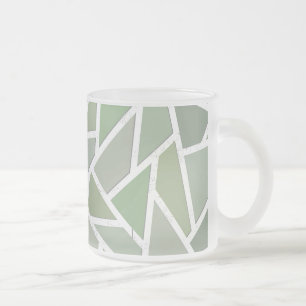 Tasse Givré Motif de mosaïque vert olive