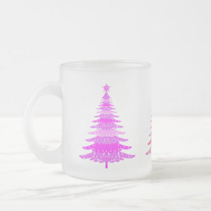 Tasse Givré Motif de Noël Pink Tree Design