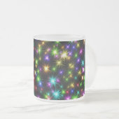 Tasse Givré Motif de rayons d'étoile de Noël multicolore (Devant droit)