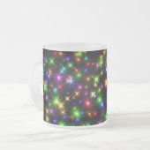 Tasse Givré Motif de rayons d'étoile de Noël multicolore (Devant gauche)