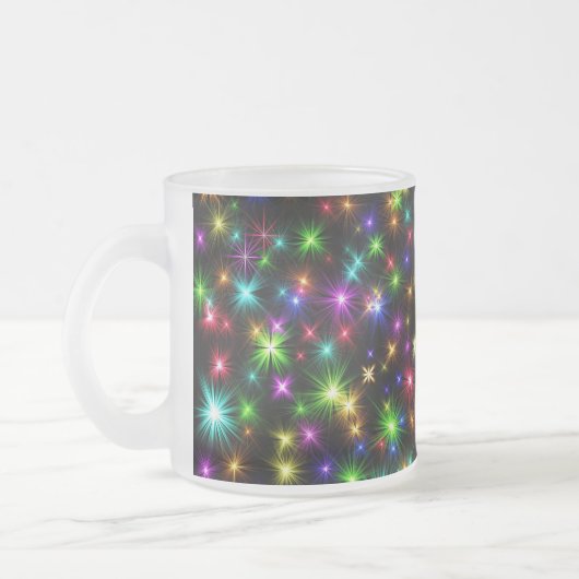 Tasse Givré Motif de rayons d'étoile de Noël multicolore (Gauche)