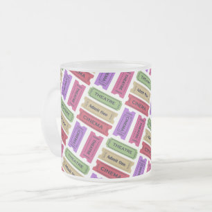 Tasse Givré Motif de talons de billets de cinéma et de théâtre