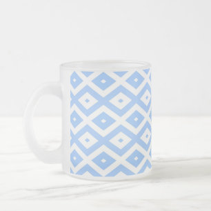 Tasse Givré Motif diamant bleu et blanc