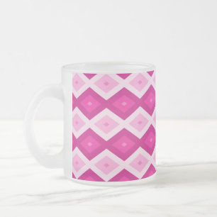 Tasse Givré Motif diamant de nuances de fuchsia