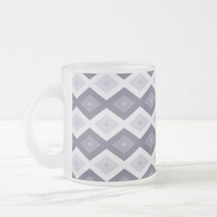 Tasse Givré Motif diamant nuances de bleu gris