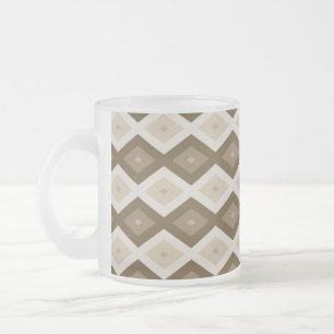 Tasse Givré Motif diamant nuances de brun