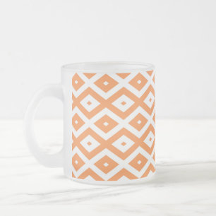 Tasse Givré Motif diamant orange et blanc