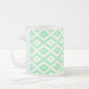 Tasse Givré Motif diamant vert et blanc