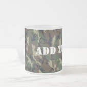 Tasse Givré Motif du camouflage vert militaire (Devant gauche)