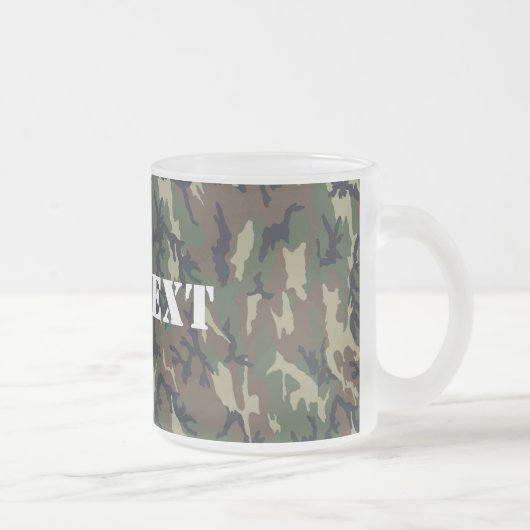 Tasse Givré Motif du camouflage vert militaire (Droit)