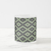 Tasse Givré Motif en diamant vert olive et noir (Centre)