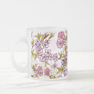 Tasse Givré Motif en fleurs de cerisiers 