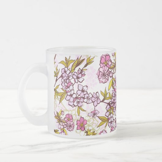 Tasse Givré Motif en fleurs de cerisiers (Gauche)