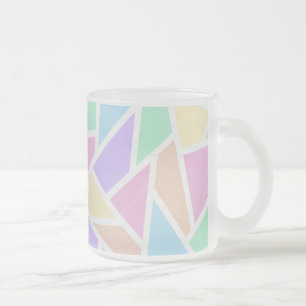 Tasse Givré Motif en mosaïque arc-en-ciel Pastel