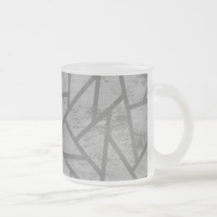 Tasse Givré Motif en mosaïque gris