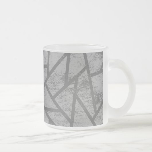 Tasse Givré Motif en mosaïque gris (Droit)