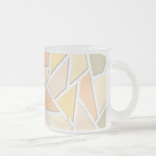 Tasse Givré Motif en mosaïque jaune citron
