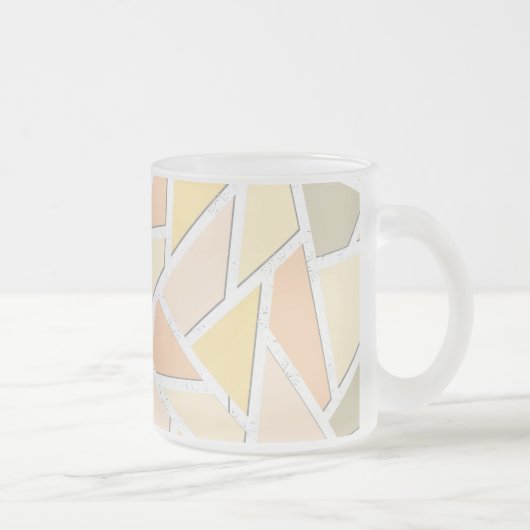 Tasse Givré Motif en mosaïque jaune citron (Droit)