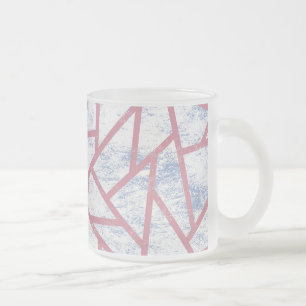 Tasse Givré Motif en mosaïque rose et bleu