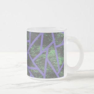 Tasse Givré Motif en mosaïque violet et verte
