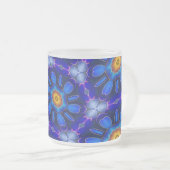 Tasse Givré Motif Fleurs bleues Abstraites (Devant droit)