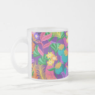 Tasse Givré Motif floral exotique coloré-23148