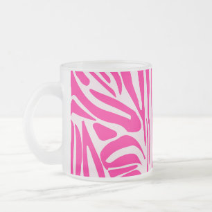 Tasse Givré Motif imprimé zèbre rose