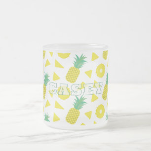 Tasse Givré Motif moderne de fruit vert jaune ananas