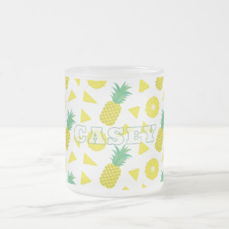 Tasse Givré Motif moderne de fruit vert jaune ananas