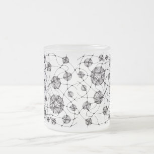 Tasse Givré Motif Neurographique Monochrome Fantaisiste Zentan