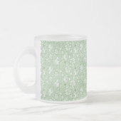 Tasse Givré motif rose en vert clair (Gauche)