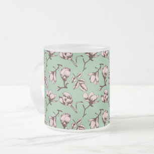 Tasse Givré Motif sans couture avec bourgeons floraux des arbr