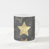 Tasse Givré Motif sans couture avec étoiles d'or (Devant droit)