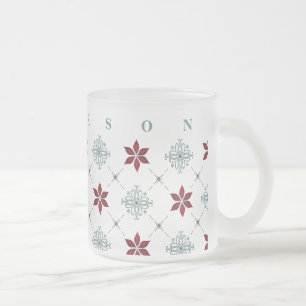 Tasse Givré Motif simple personnalisé Red Blue Star