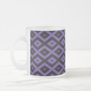 Tasse Givré Motif violet et diamant noir