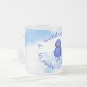 Tasse Givré Motivation des oiseaux bleus (Devant gauche)