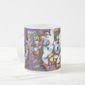 Tasse Givré Mots Graffiti colorés (Devant gauche)