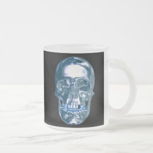 Tasse Givré Musique de crâne Chrome bleu