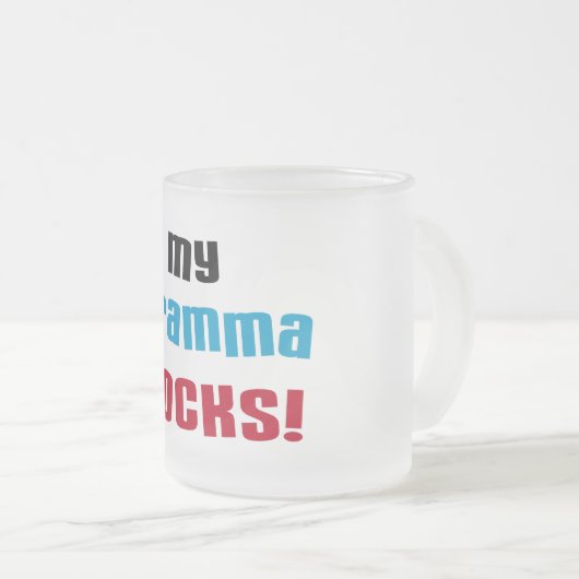 Tasse Givré My Gramma Rocks T-shirts et cadeaux (Devant droit)