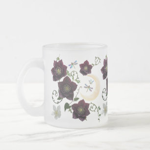 Tasse Givré Mystique Gothique Fleurie Lune Libellule