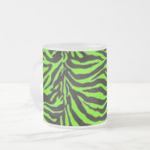 Tasse Givré Neon Green Zebra Arrière - plan de texture de peau (Devant gauche)
