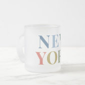 Tasse Givré New York Colorful Text (Devant gauche)