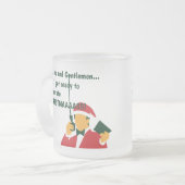 Tasse Givré Noël annonçant une citation drôle couverture café  (Devant gauche)
