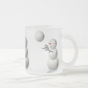 Tasse Givré Noël de bonhomme de neige de volleyball