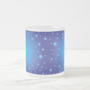 Tasse Givré Noël des étoiles bleues