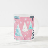 Tasse Givré Noël rose (Devant droit)