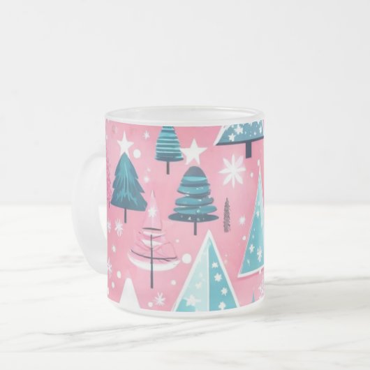 Tasse Givré Noël rose (Devant gauche)