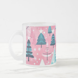 Tasse Givré Noël rose