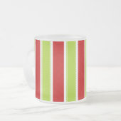 Tasse Givré Noël Vacances Vert & Rouge Motif (Devant gauche)